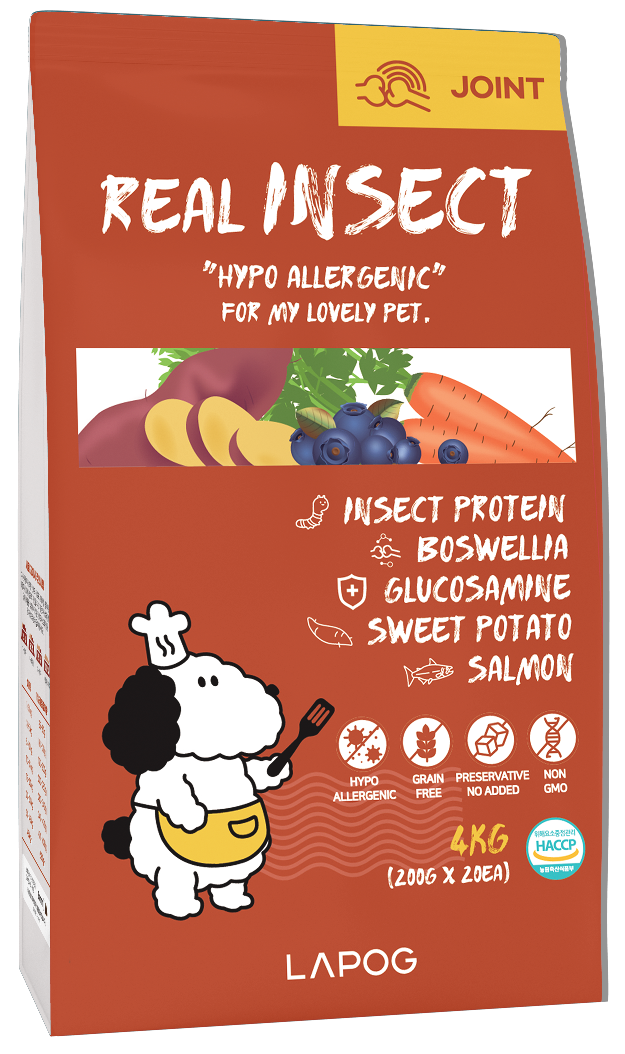 [샘플160g]+ 라포그 리얼 인섹트 소프트 키블 기능성 사료 피부건강(스킨), 1kg, 1개 이미지 7