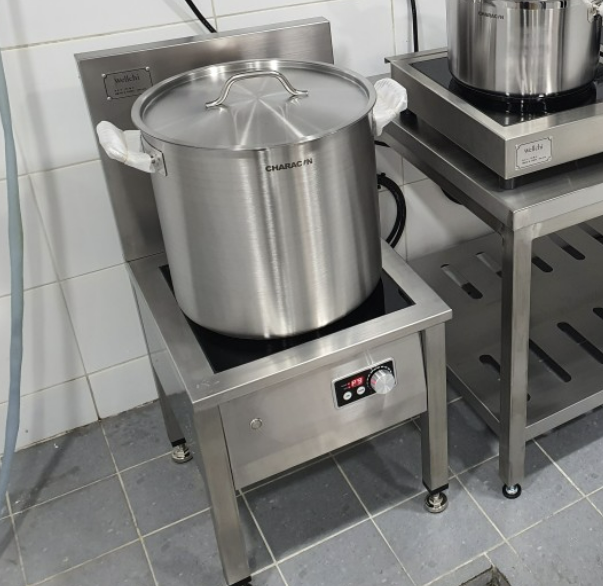 업소용인덕션 낮은렌지 육수 대형 대용량 웰치 국 탕 고화력 식당 주방 급식 3.5KW+국솥 이미지 3
