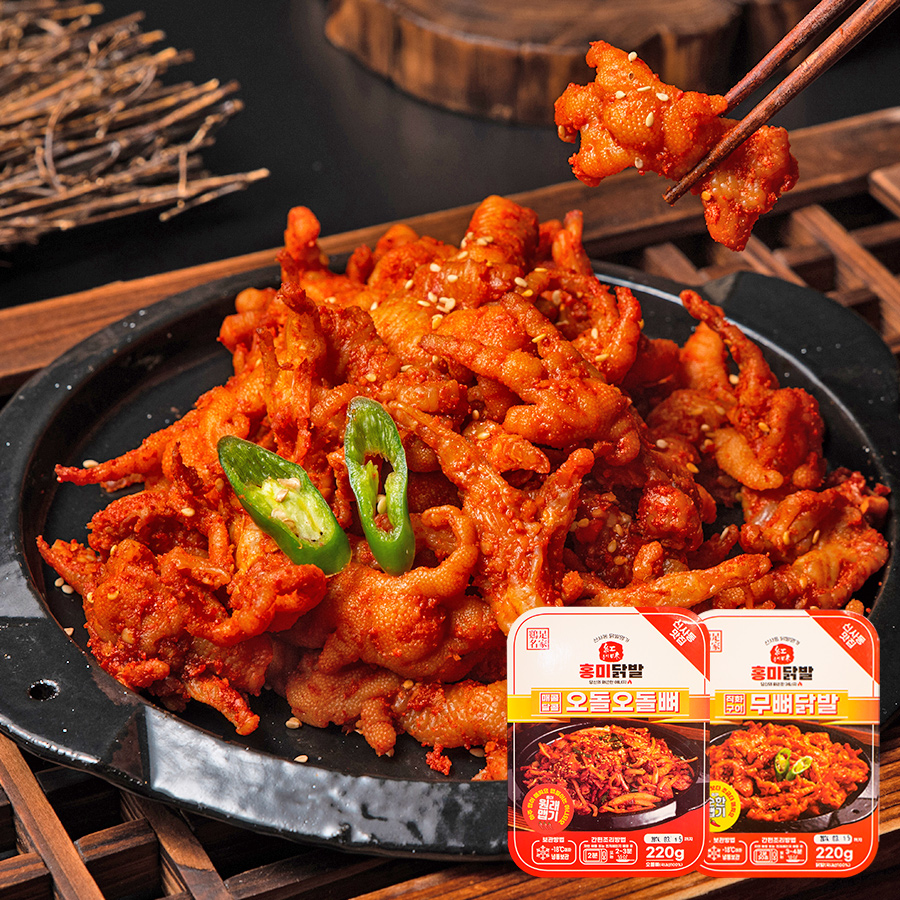 [1+1] 이영자맛집 홍미닭발 무뼈닭발 220g+오돌뼈 220g : 김씨언니마켓
