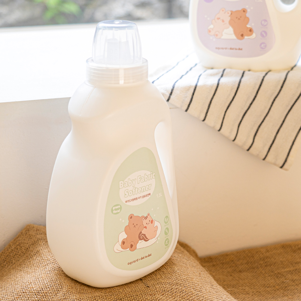아가드X돗투돗 아기 섬유유연제 1500ml 유아 고농축 세탁 섬유유연제 약산성 대용량 그린플로럴
