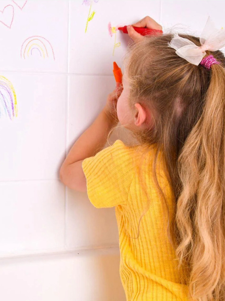 키저스 목욕 크레용 6색 오리 지우개 세트 아기 유아 어린이 물 놀이 장난감 선물