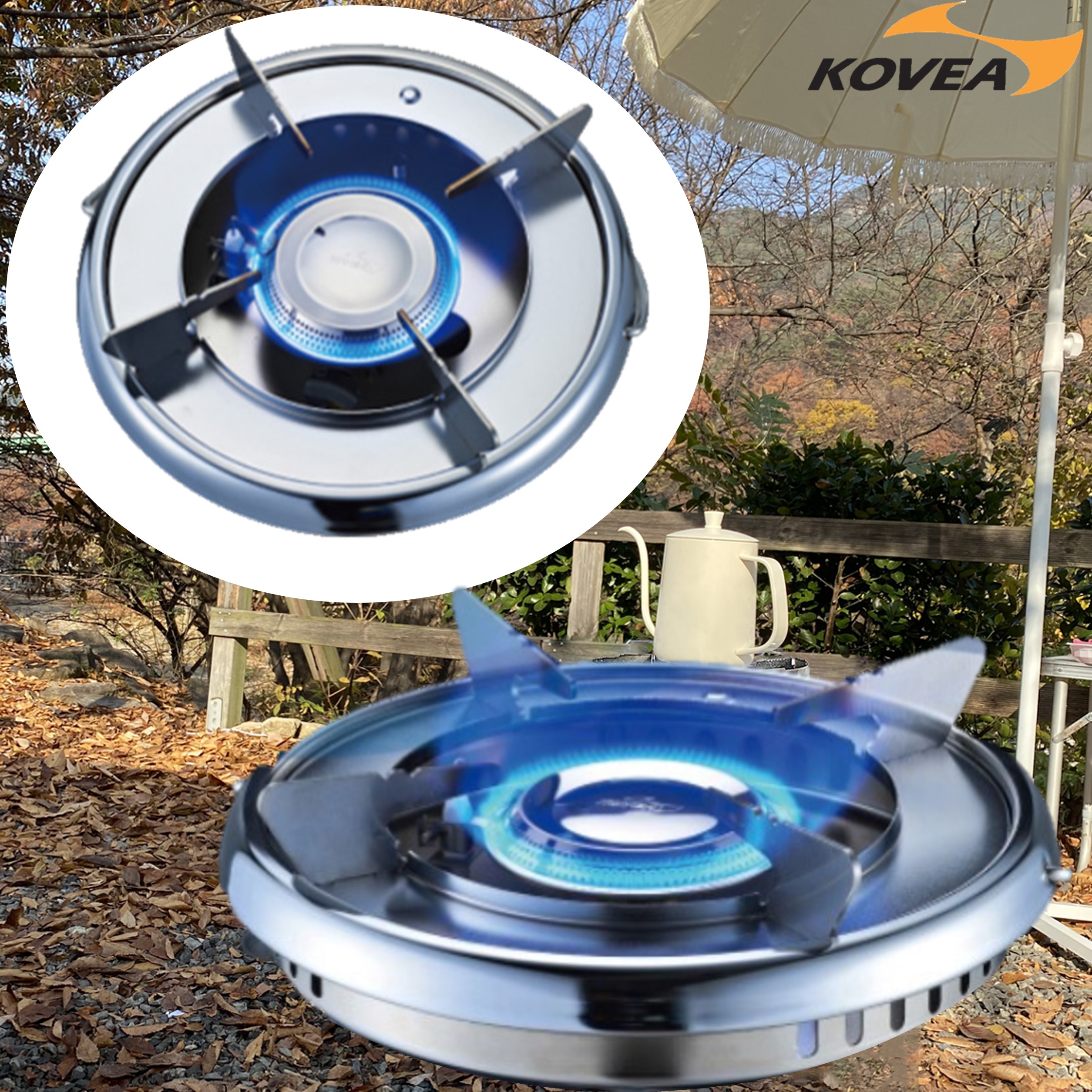 코베아 LPG 프로 해바라기 가스 버너 그리들 3kg 가스통 호환