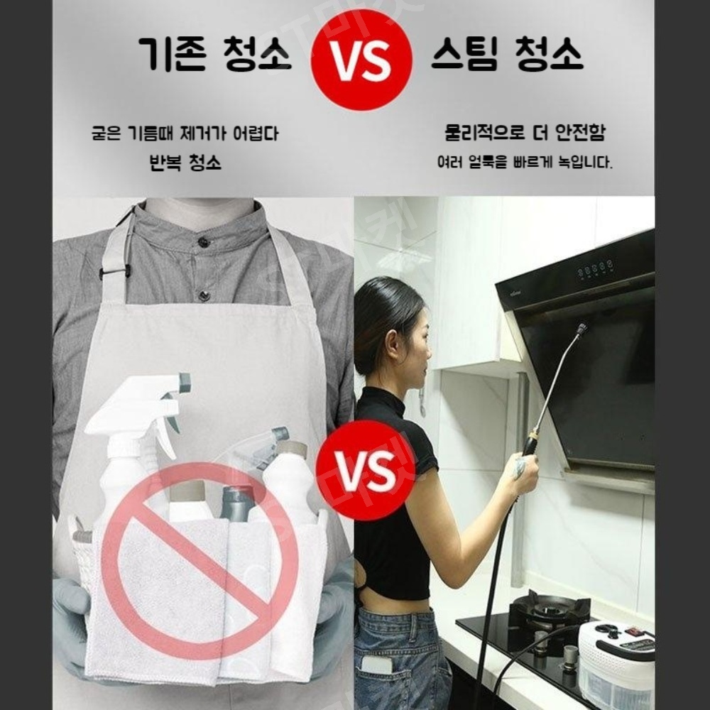 고온 스팀청소기 스팀 소독기 분사기고압 살균 빈대제거 진드기 퇴치 6단 조절 2500W 이미지 2