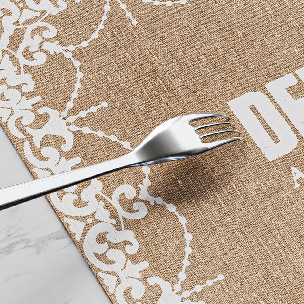 오라플 테이블 식탁 매트 4개입 방수 깔개 PVC 북유럽 호텔 식사