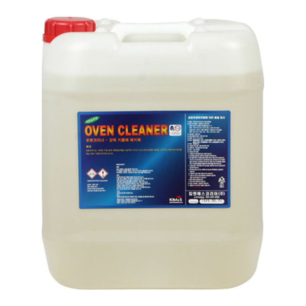 킴엔에스 오븐크리너 18.75L 가스레인지 후드 오븐 튀김기 주방 기름때제거제 세제 업소용 대용량 말통
