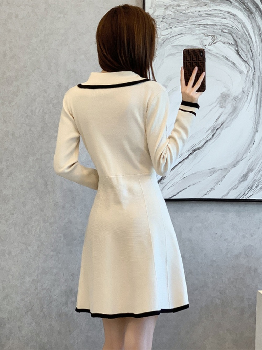 무인도의디바 김효진 원피스 윤란주 스타일 겨울 데이트룩 - 상세 이미지 5
