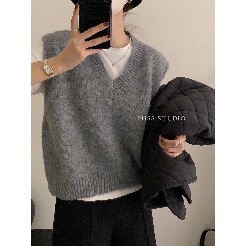 동상이몽 317회 권다현 니트 조끼 브이넥 베스트 겨울 레이어드용 02 이미지 4