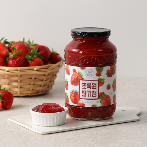 초록원 딸기잼 1kg 과일 스프레드 쨈 토스트 - 상품 이미지