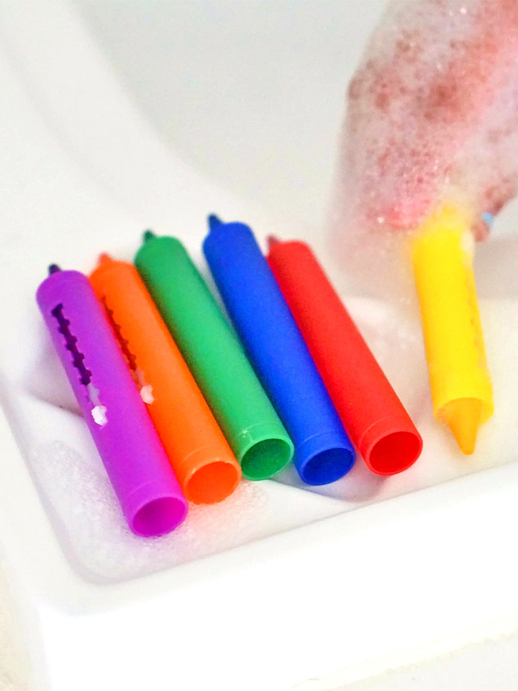 키저스 목욕 크레용 6색 오리 지우개 세트 아기 유아 어린이 물 놀이 장난감 선물