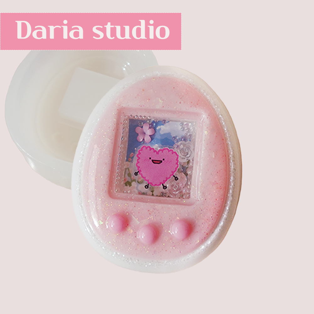 [수제몰드] Daria 입체 달걀 게임기 몰드 / 다마고치 레진아트 실리콘 몰드 : 마니랜드