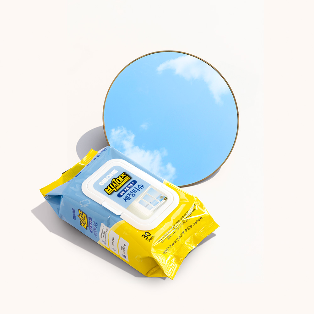 빅사이즈 유리 거울 전용 세정티슈 30매 3팩