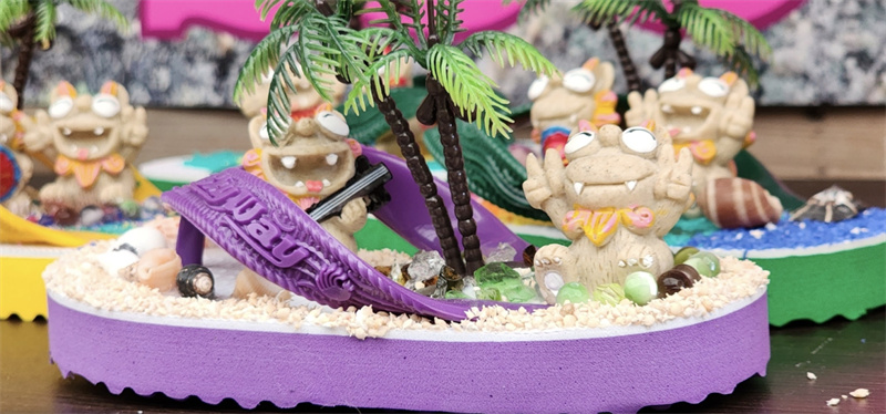 일본 오키나와 류큐무라에서 시마조리와 함께하는 시사 장식 만들기 체험 이미지 4