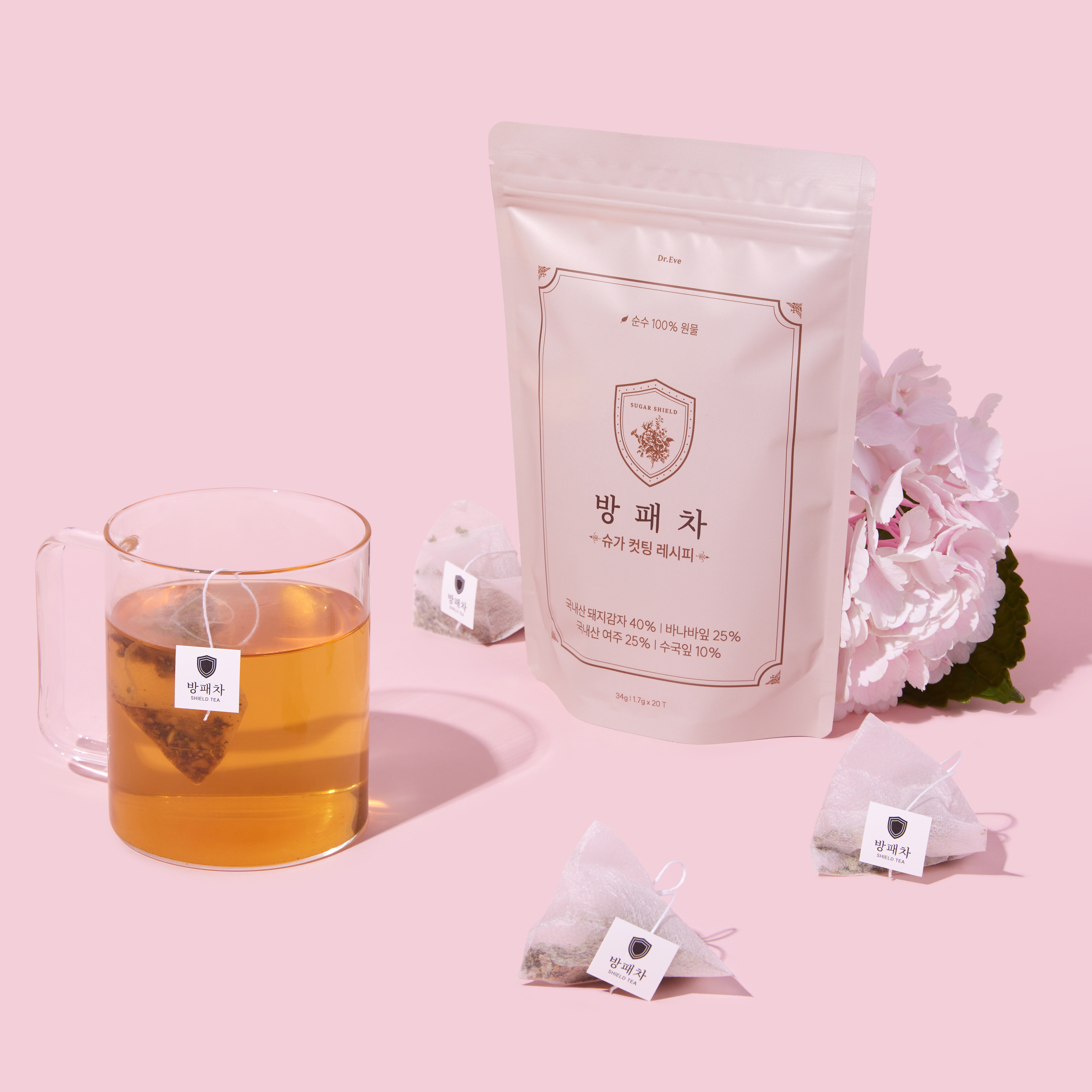 돼지감자 여주 바나바잎 수국잎 방패차 슈가컷팅레시피 당뇨차 혈당차 20개입, 3개