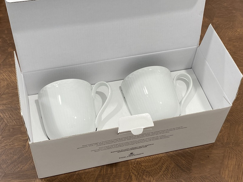 (머그 2개입 370ml) 로얄코펜하겐 화이트 플루티드 하프레이스 머그 2개입 370ml 1055288 이미지 7
