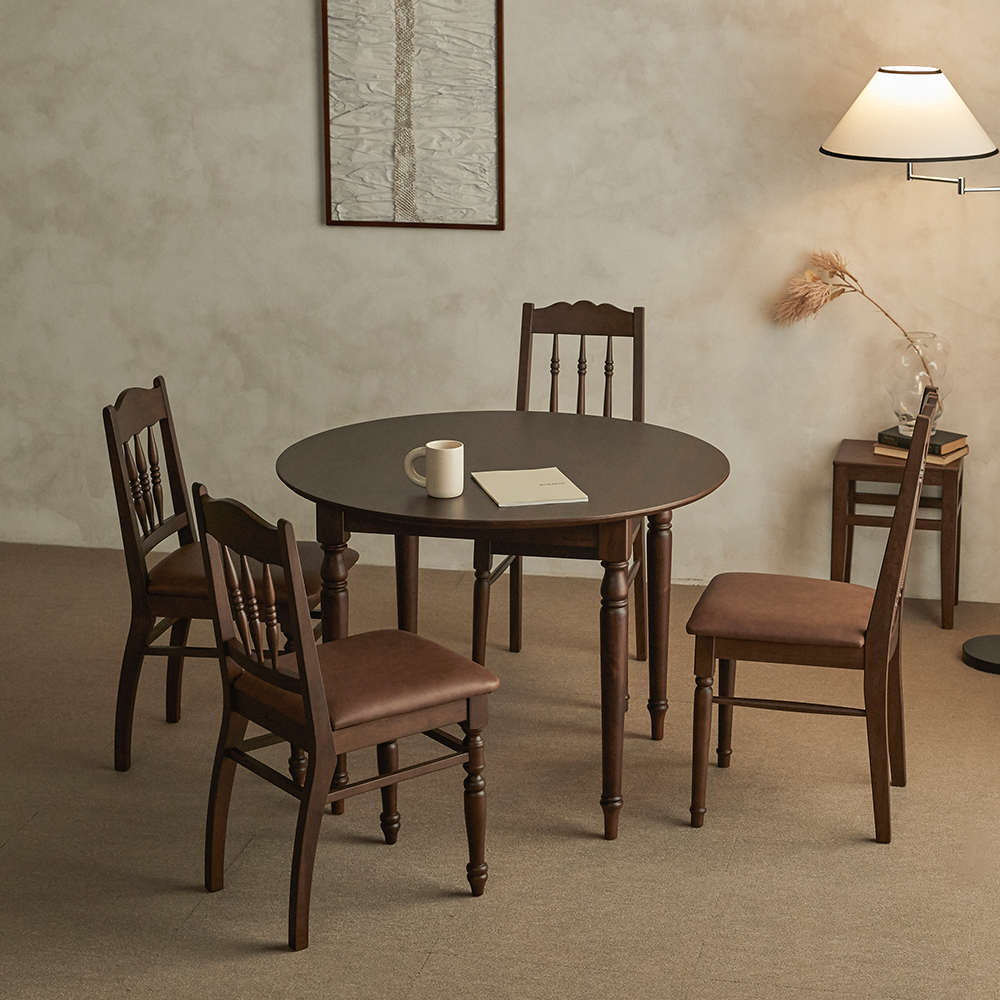 로맨틱캬바레 1968 빈티지 원목 의자 카페 인테리어 월넛 체어