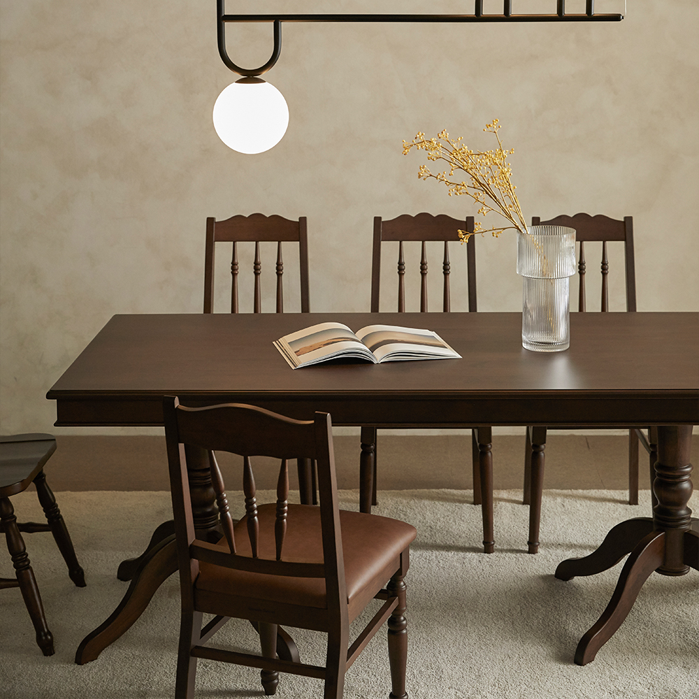 로맨틱캬바레 대형 원목 테이블 10인 8인 6인 스타벅스 카페 업소용 식탁 1800 사이즈