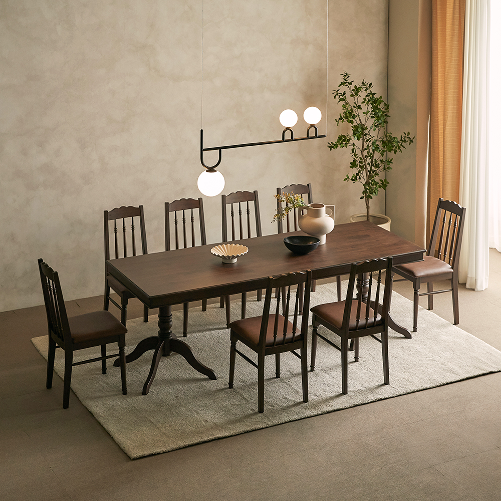 로맨틱캬바레 대형 원목 테이블 10인 8인 6인 스타벅스 카페 업소용 식탁 1800 사이즈