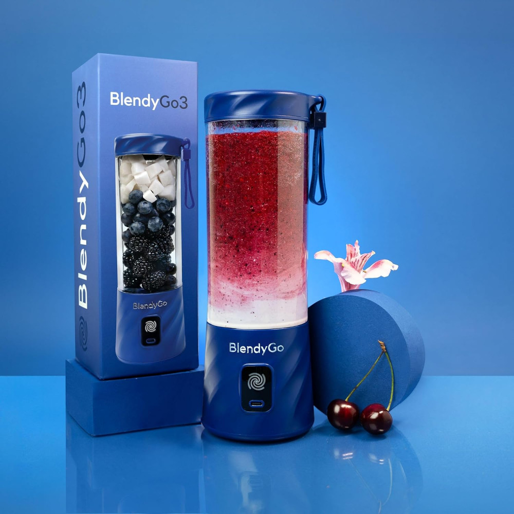 블랜디고 BlendyGo 3 스무디 메이커 USB 휴대용 미니 믹서 블루