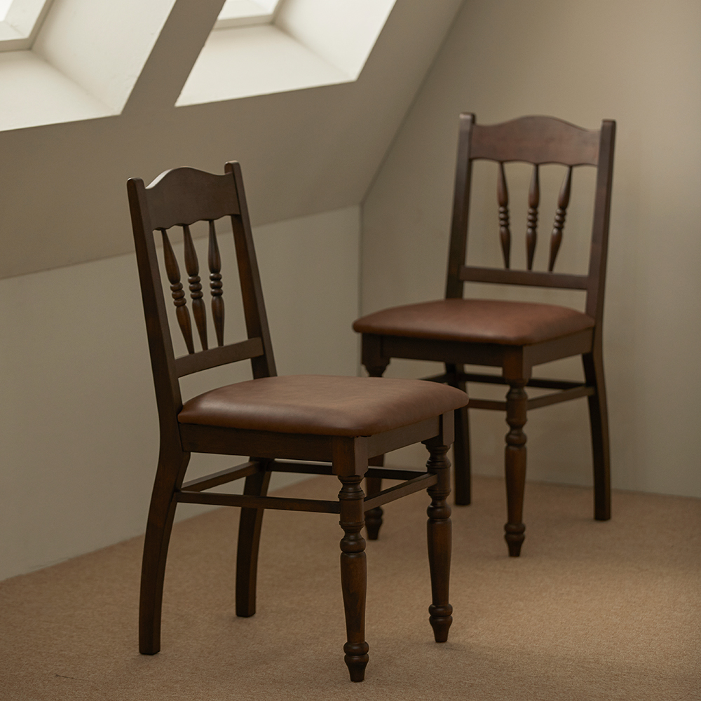 로맨틱캬바레 1967 빈티지 원목 의자 카페 인테리어 월넛 체어