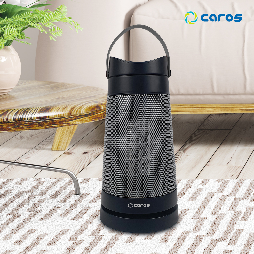 캐로스 PTC 미니 전기 온풍기 캠핑용 탁상용 사무실 원룸 욕실 난로 휴대용 난방기