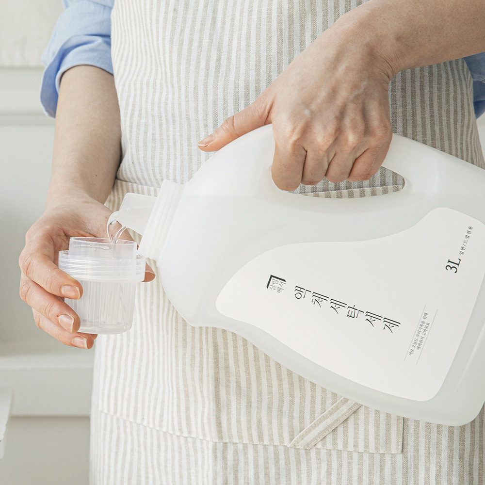 살림백서 액체 세탁세제 천연 유래98% 3L 드럼용 일반용 드럼 세탁기 대용량