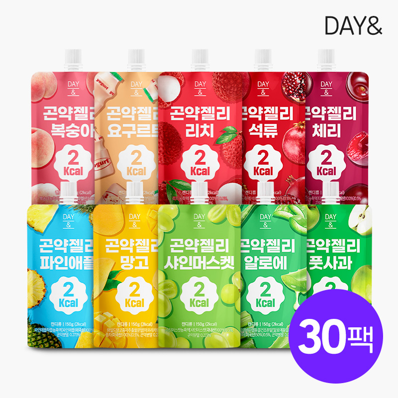 [취향발견 프로모션] 데이앤 에브리데이팩 곤약젤리 1포당 2kcal 10가지맛 믹스, 150g, 30개 이미지 4