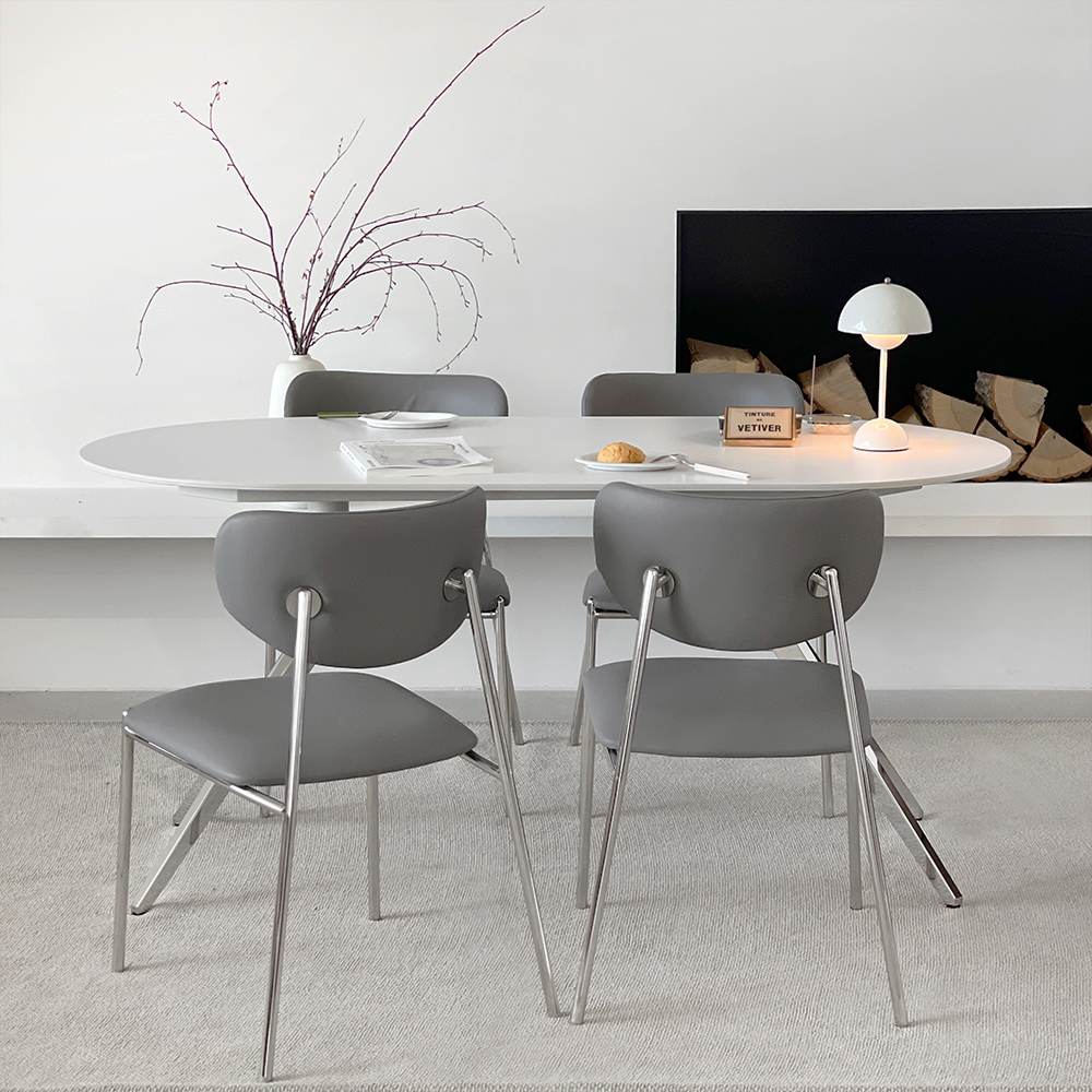 로포텐 루나 양면 세라믹식탁 세트 4인용 식탁 포세린 1600 의자4