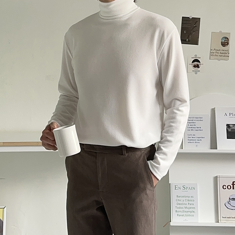 1+1 남자목폴라 이너 긴목 남성폴라티 남자니트 이미지 3