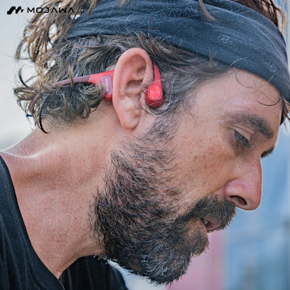 모자와 런플러스 골전도 오픈형 이어폰 블루투스 헤드폰 통화 방수 32GB 런 수영 헬스 자전거 제품 이미지