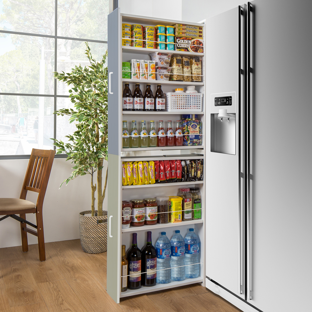 비스포크 슬라이딩 틈새장 폭160 깊이615 높이630 주방 냉장고 싱크대 수납장 팬트리장