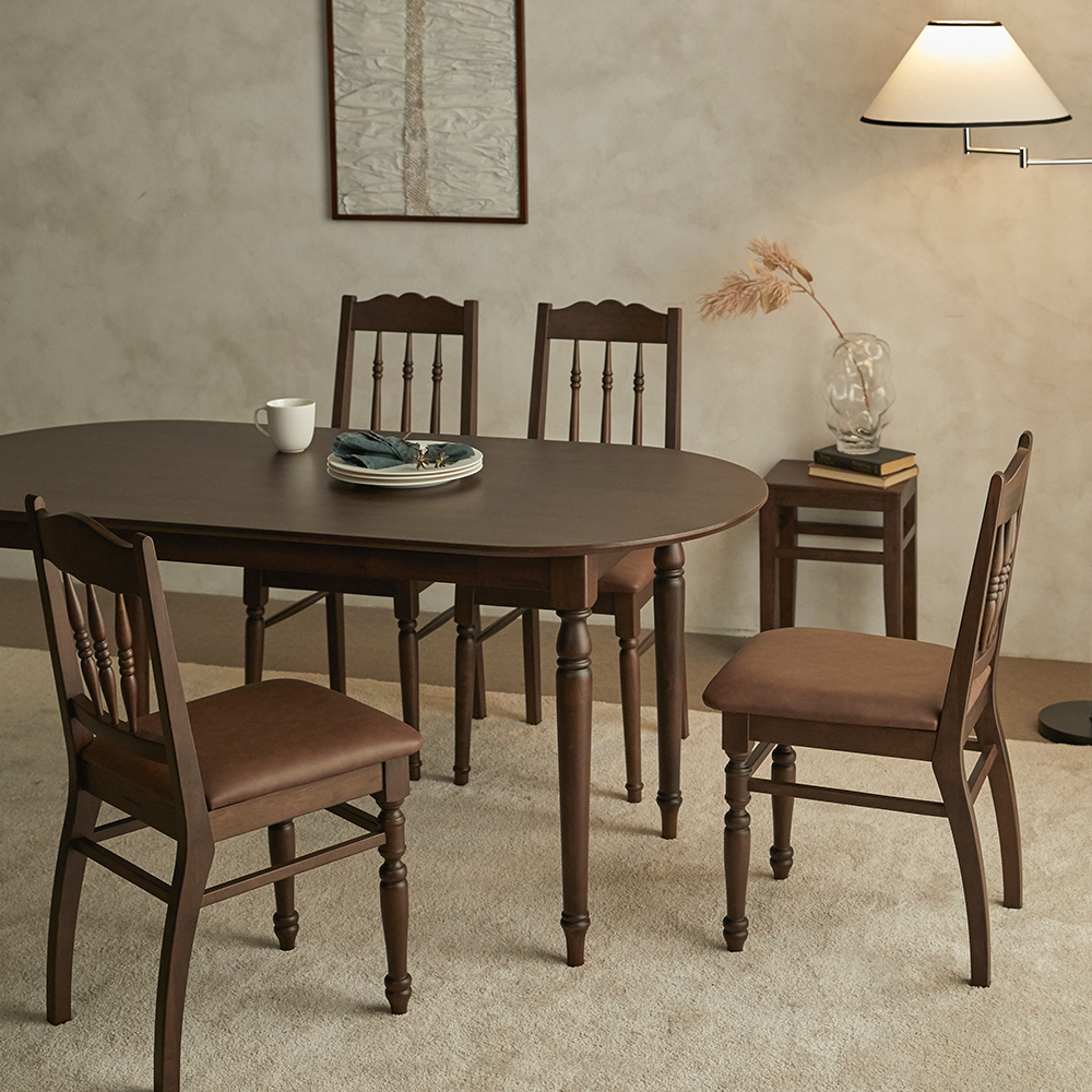 로맨틱캬바레 1967 빈티지 원목 의자 카페 인테리어 월넛 체어