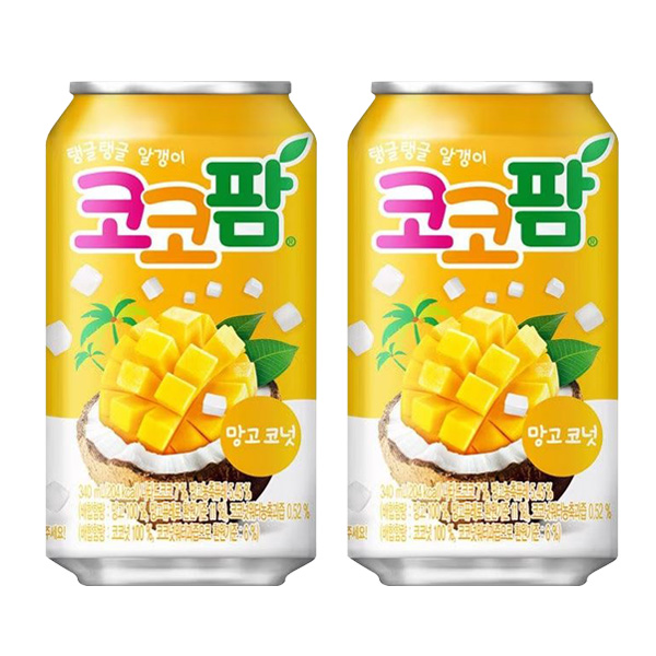 코코팜 복숭아 포도 망고 요거트 340ml 각6개씩 24캔 뚱캔 음료수 이미지 3