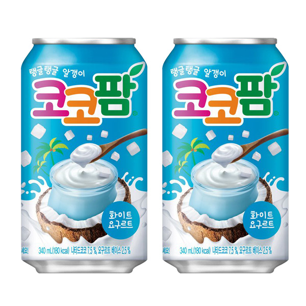 코코팜 복숭아 포도 망고 요거트 340ml 각6개씩 24캔 뚱캔 음료수 이미지 2