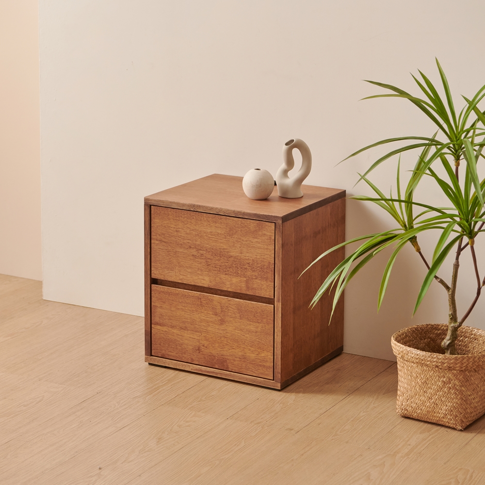 이브 원목 월넛협탁 미니 침대옆선반 서랍장 usb협탁