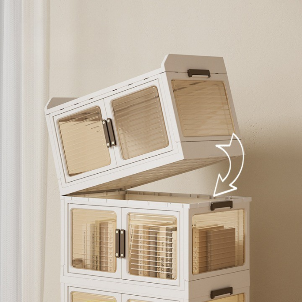 청소의정석 폴딩박스 리빙박스 옷 정리함 수납함 플라스틱 양문형 책 보관함 소형