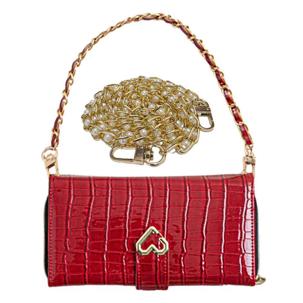 하트 크로커 다이어리 지갑 케이스 레드, 갤럭시S20 플러스 - 상품 이미지