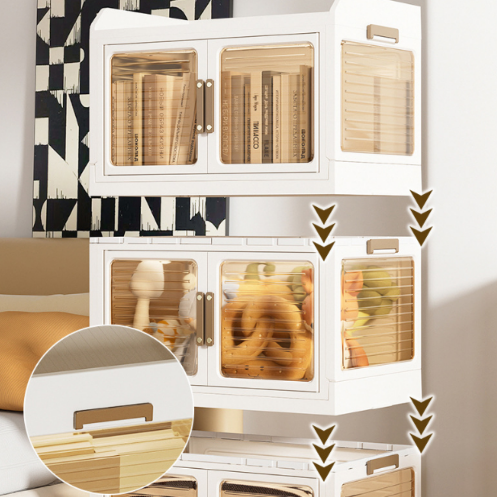 청소의정석 폴딩박스 리빙박스 옷 정리함 수납함 플라스틱 양문형 책 보관함 소형