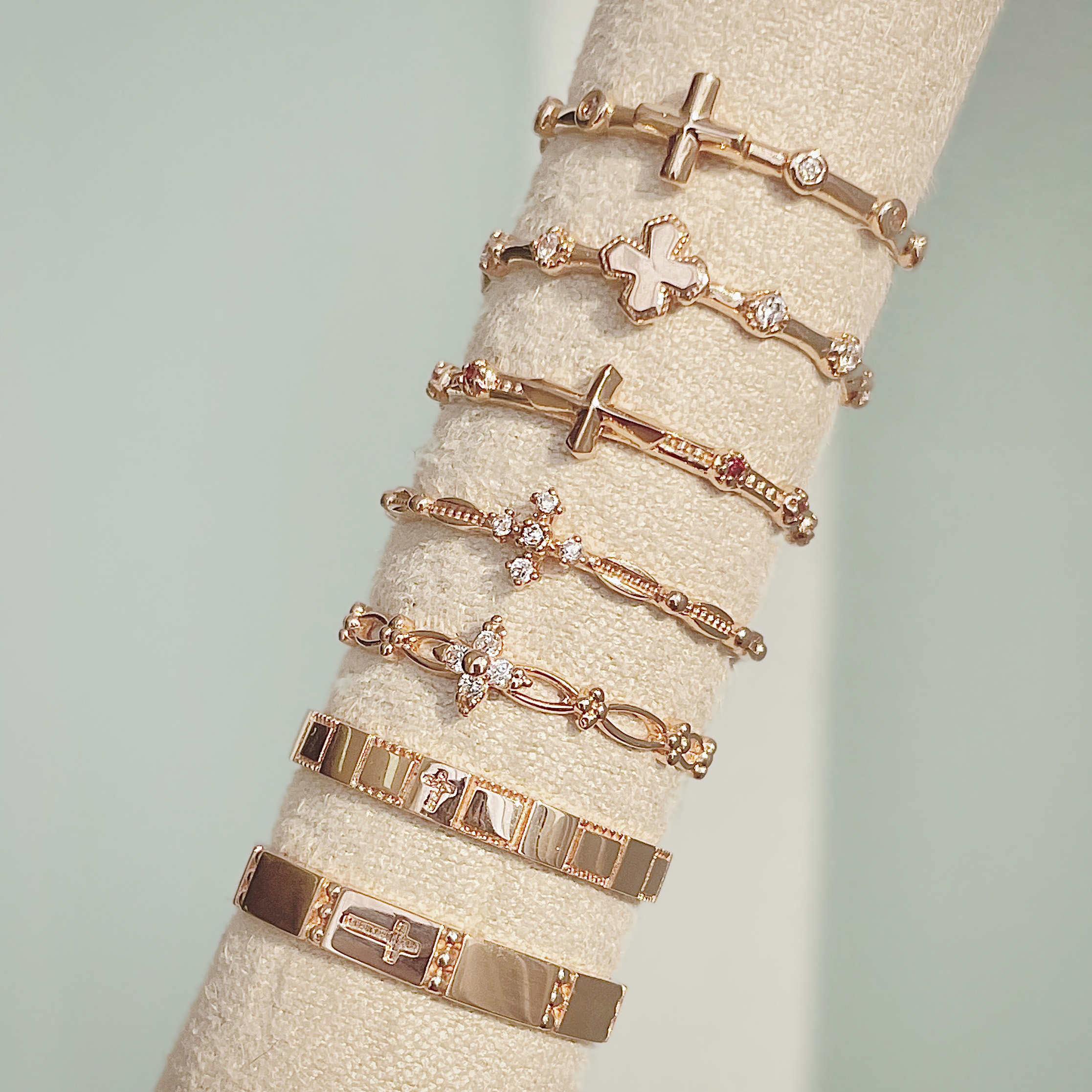 벨에비뉴 14K 18K 카리나 묵주반지 십자가 천주교 김연아 기독교 종로 링 금 반지 세례명 각인