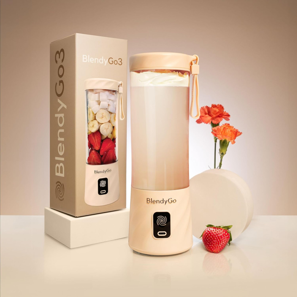 블랜디고 BlendyGo 3 스무디 메이커 USB 휴대용 미니 믹서 베이지 제품 이미지
