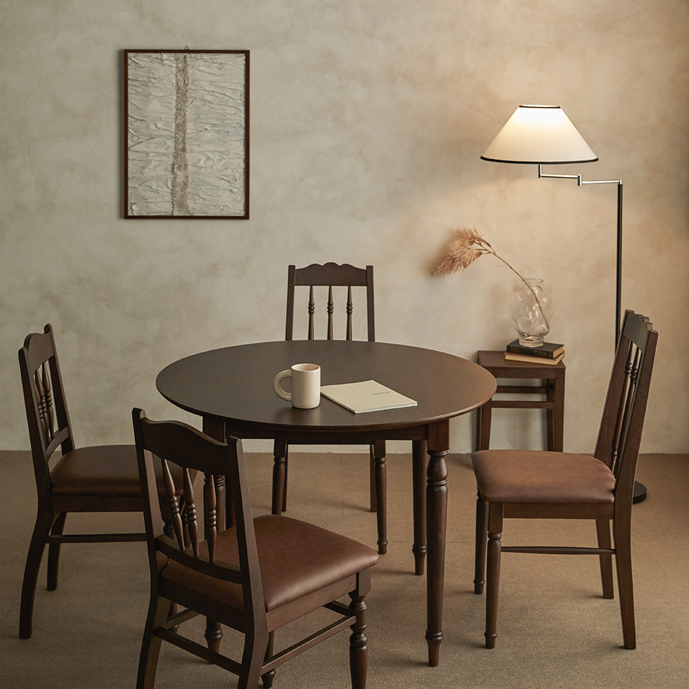 로맨틱캬바레 1967 빈티지 원목 의자 카페 인테리어 월넛 체어