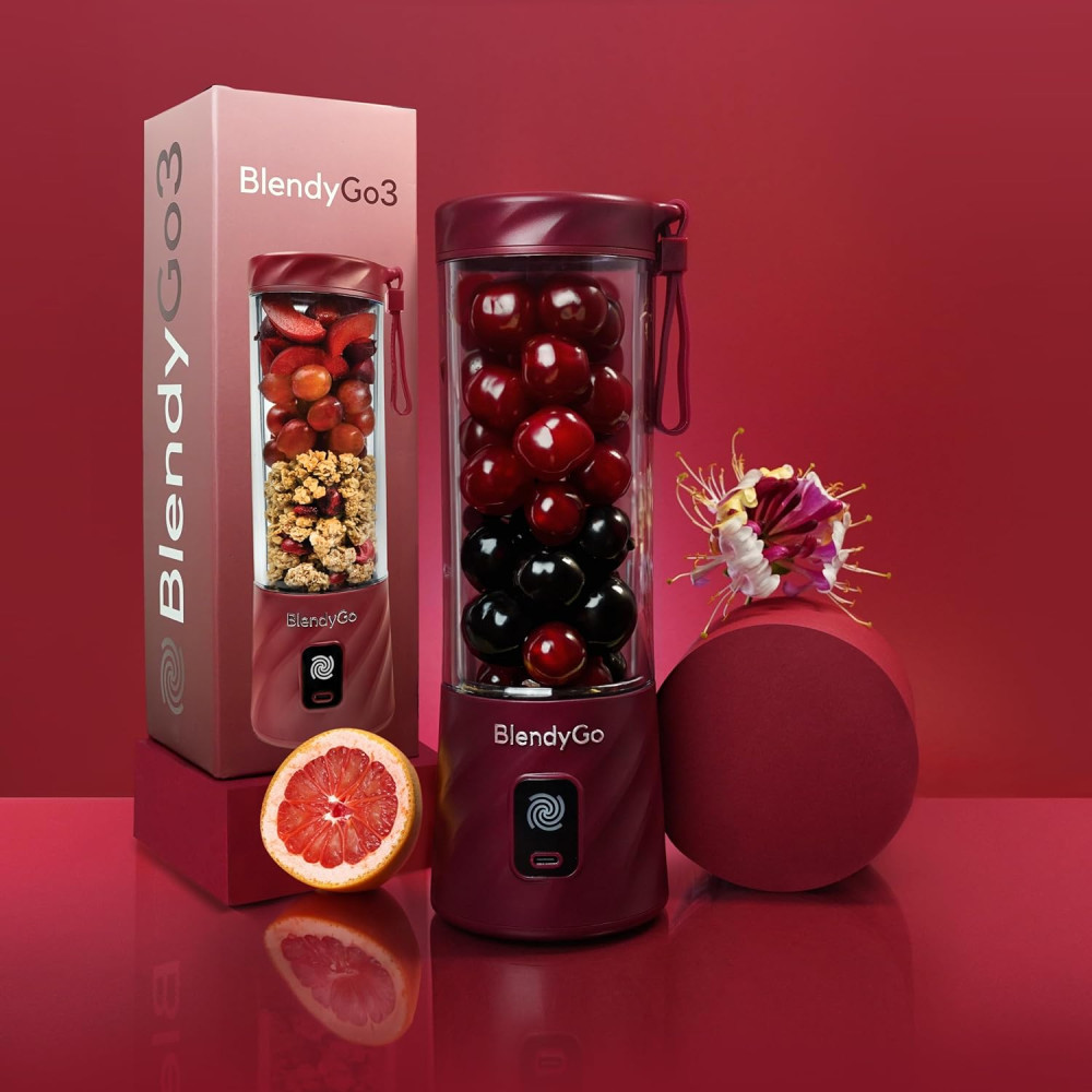 블랜디고 BlendyGo 3 스무디 메이커 USB 휴대용 미니 믹서 레드 제품 이미지