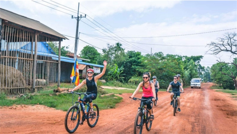 캄보디아 수상 마을 선셋 보트 & 사이클링 투어 이미지 3