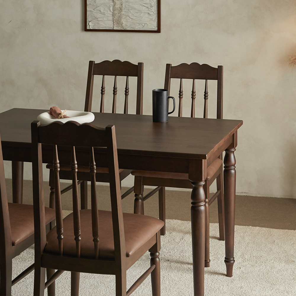 로맨틱캬바레 1968 빈티지 원목 의자 카페 인테리어 월넛 체어