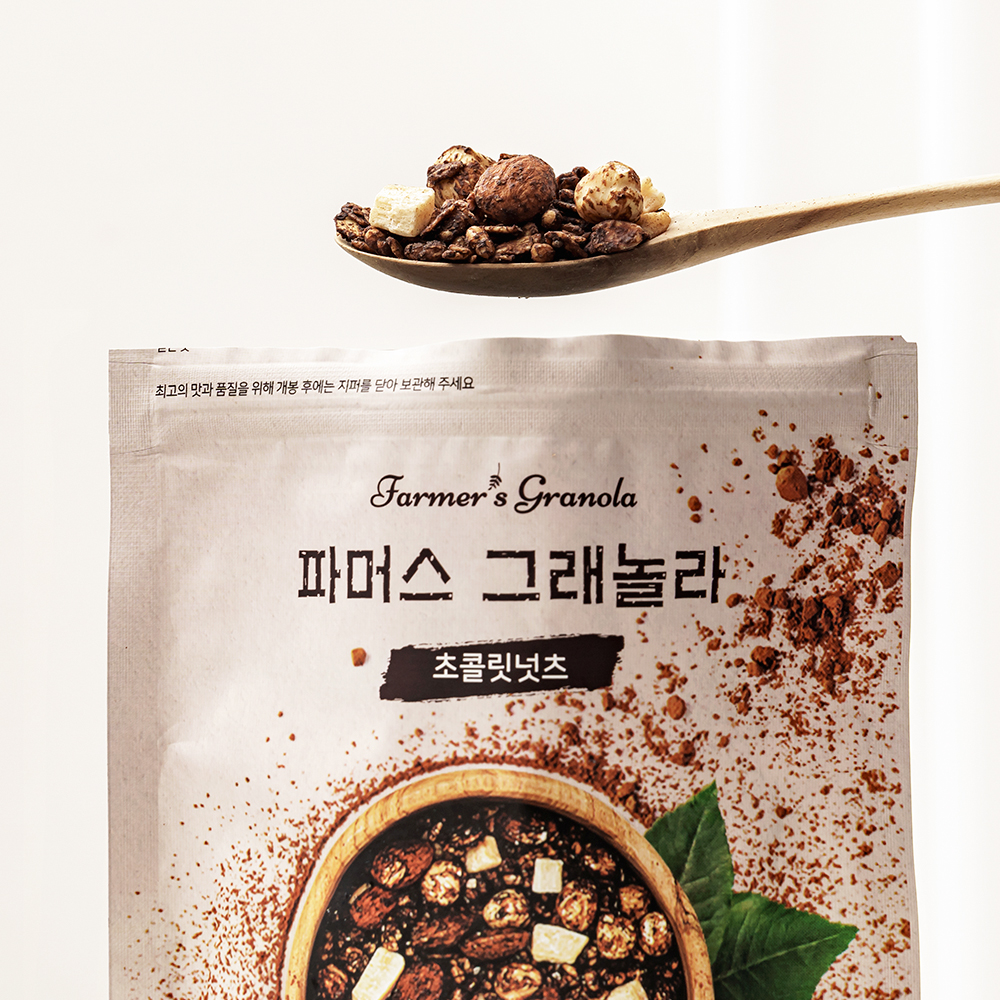 통곡물 초콜릿넛츠 파머스그래놀라 무설탕 귀리 단백질 시리얼 - 상세 이미지 2