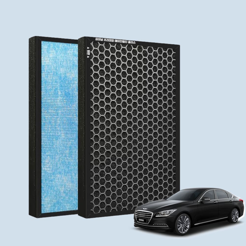 [호환]파이널 현대 자동차 차량용 제네시스 BH DH 프리미엄 플러스 활성탄 에어컨필터 PM0.3 P09