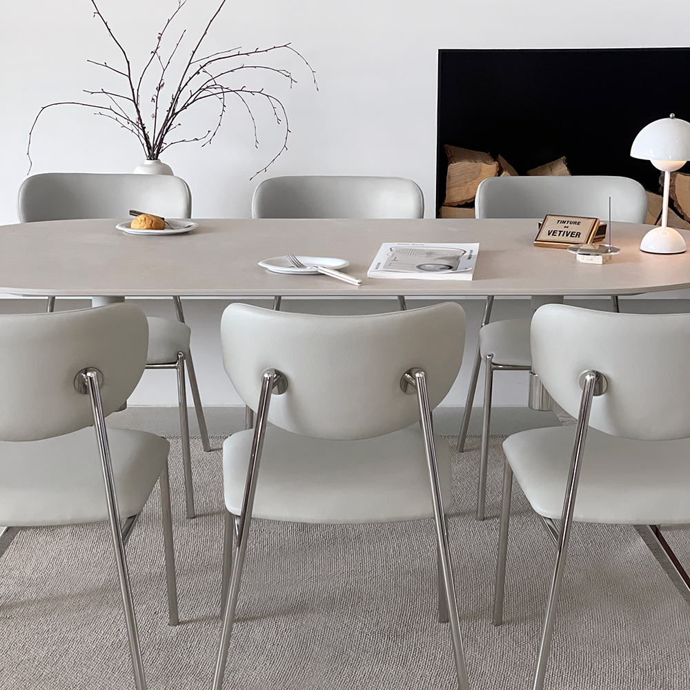 로포텐 루나 양면 세라믹식탁 세트 4인용 식탁 포세린 1600 의자4