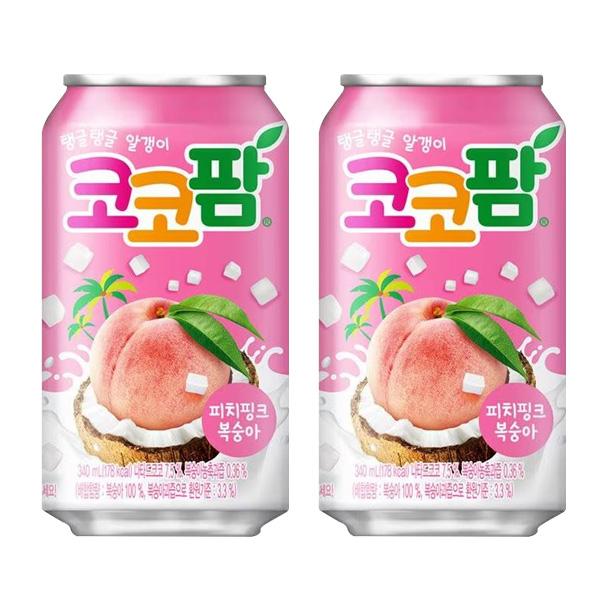 코코팜 복숭아 포도 망고 요거트 340ml 각6개씩 24캔 뚱캔 음료수 이미지 4