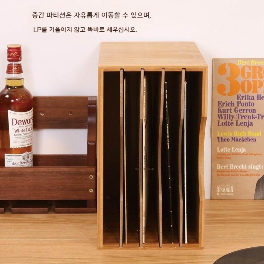 LP수납장 수납 레코드판 보관 lp수납장 수납장 거치대 엘피 장식장 - 상세 이미지 4