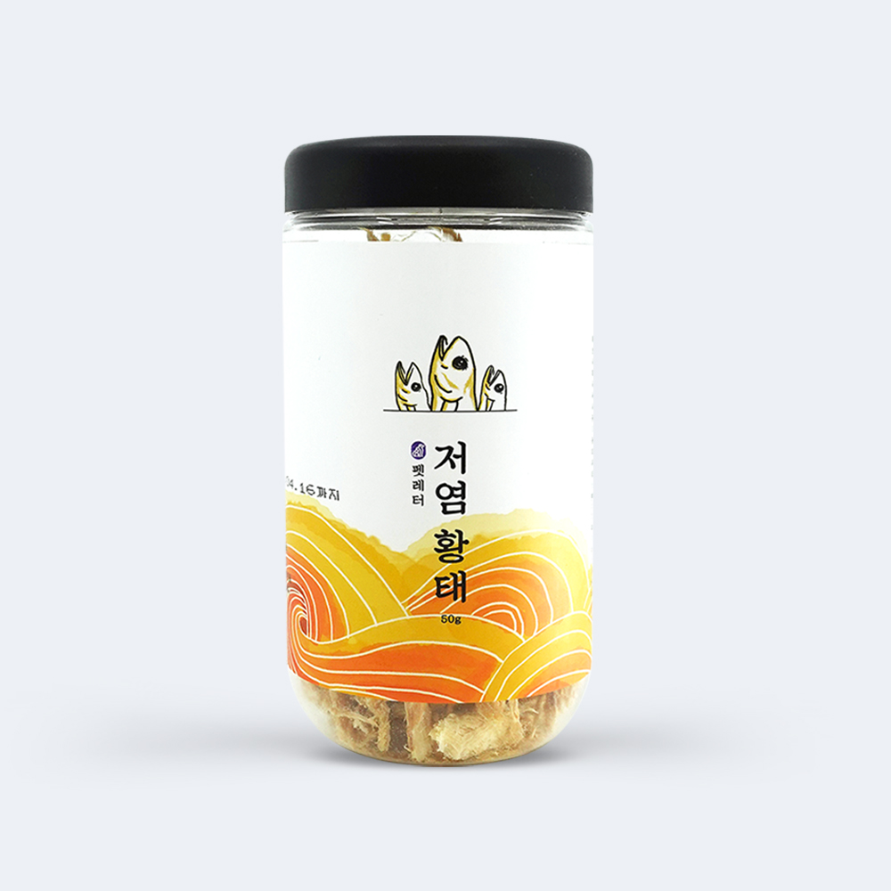 펫레터 강아지 간식 펫푸드 보양식 저염 황태 50g 이미지 2