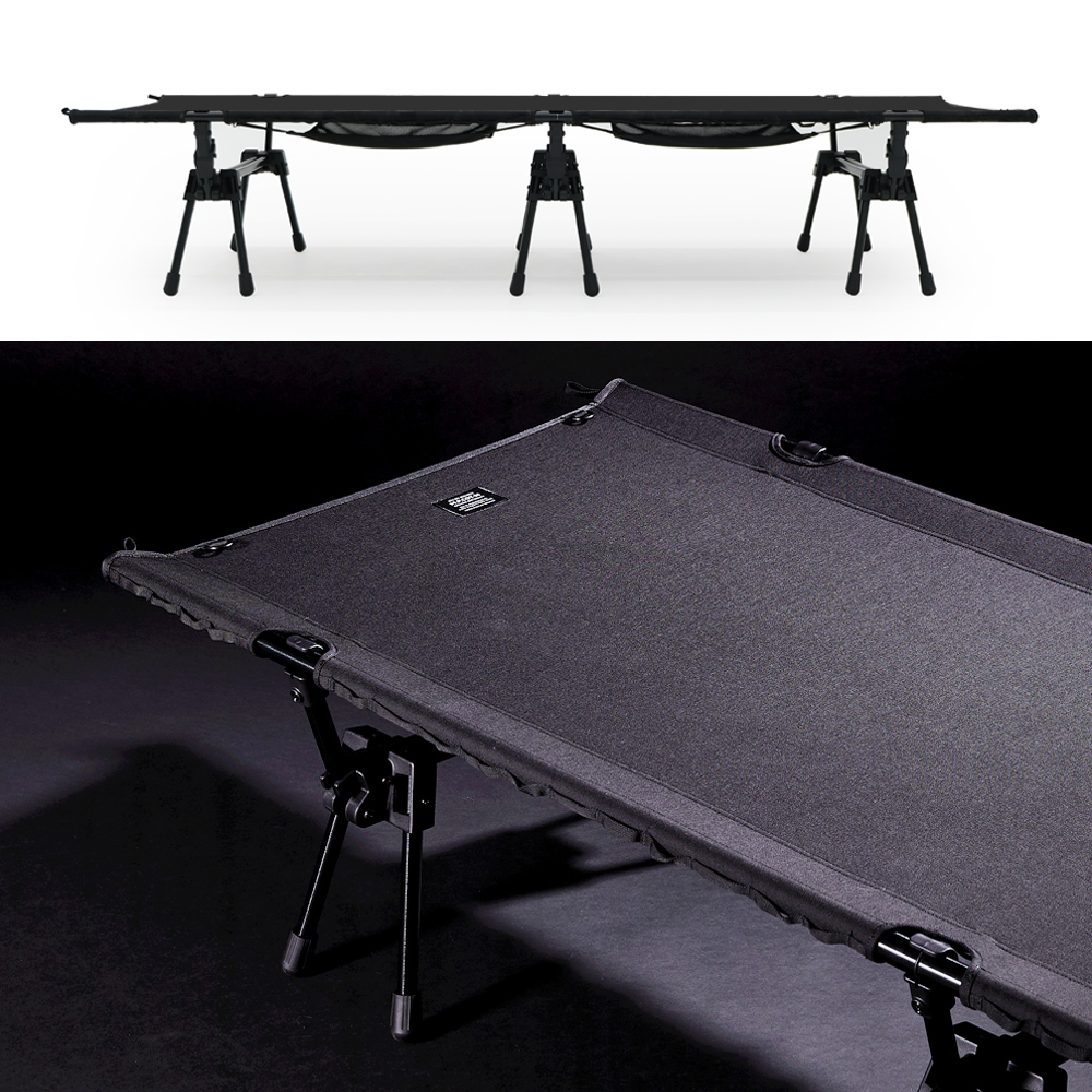 버잭 멀티플레이스 코트 M 야전침대 캠핑 경량 와이드 블랙